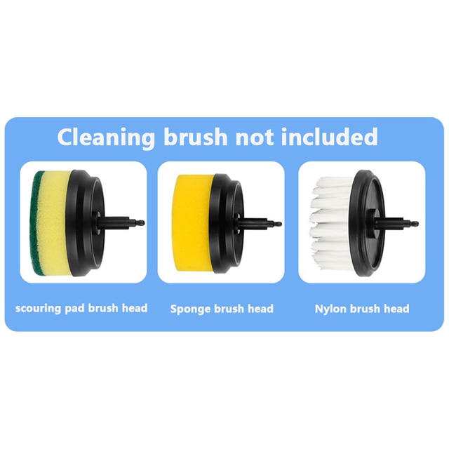 Electric Scrubber Brush Set – 3 Heads Cordless Cleaning Brush for Home
