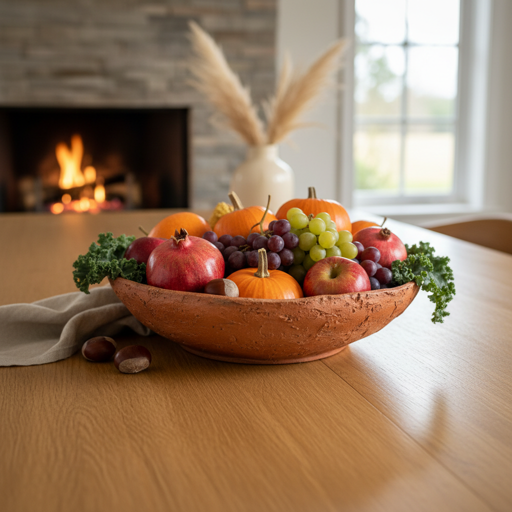 Hand-Thrown Ceramic Serving Bowl